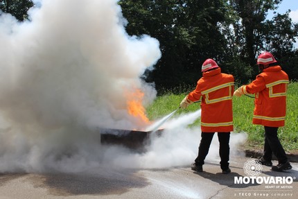 Le cours de remise à niveau de lutte contre l'incendie destiné aux employés de Motovario s'est terminé à l'usine de Formigine, il avait pour objectif de fournir des informations concernant les dernières nouveautés en matière de sécurité en cas d'incendie 