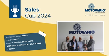 Sales Champions Cup: Motovario al centro del rinnovamento energetico nell’industria cartaria