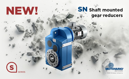 Motovario has expanded its S range to include four new SN shaft mounted gear reducers!