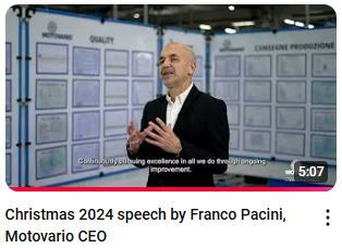 Christmas 2024 speech by Franco Pacini, Motovario CEO